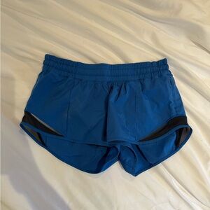 Blue Lululemon hotty hot shorts